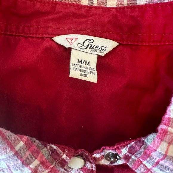Guess jeans plaid button-up top - Medium but fits like a Small - Picture 2 of 3